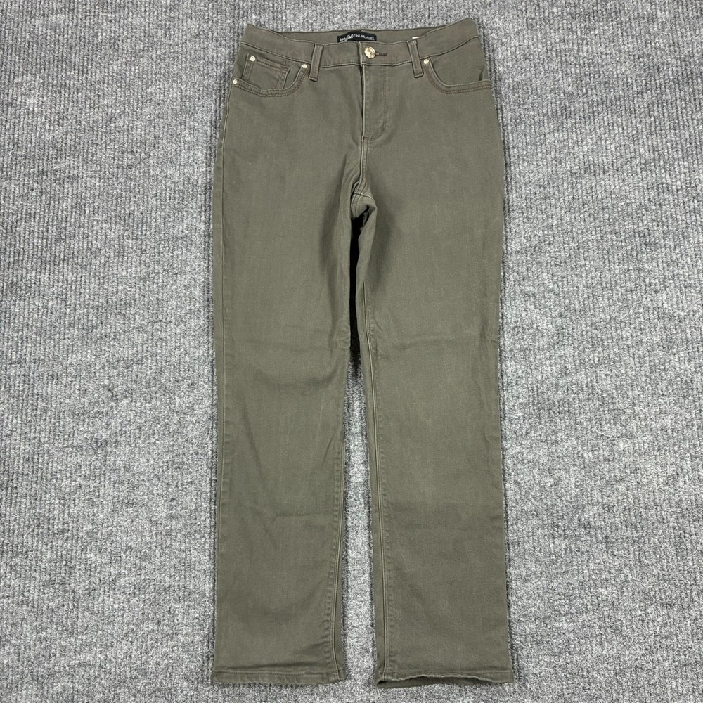 Lee Platinum Label Womens Classic Fit Straight Leg Jeans 8P Olive Green Stretch